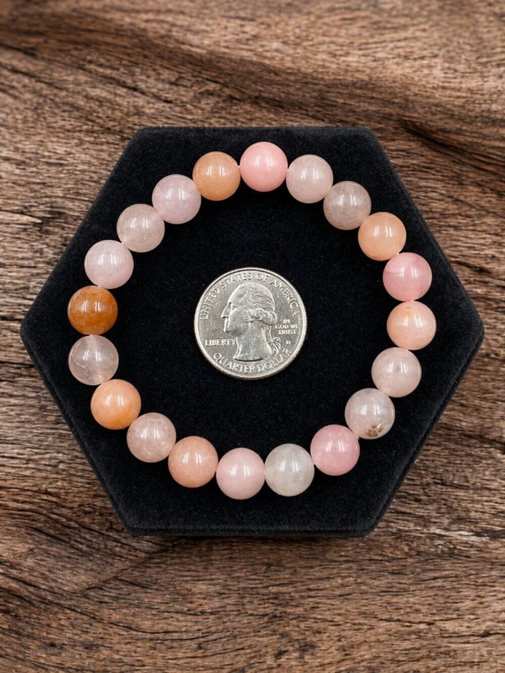 Morganite Gemstone Bracelet | Handmade - Picture 4 of 5
